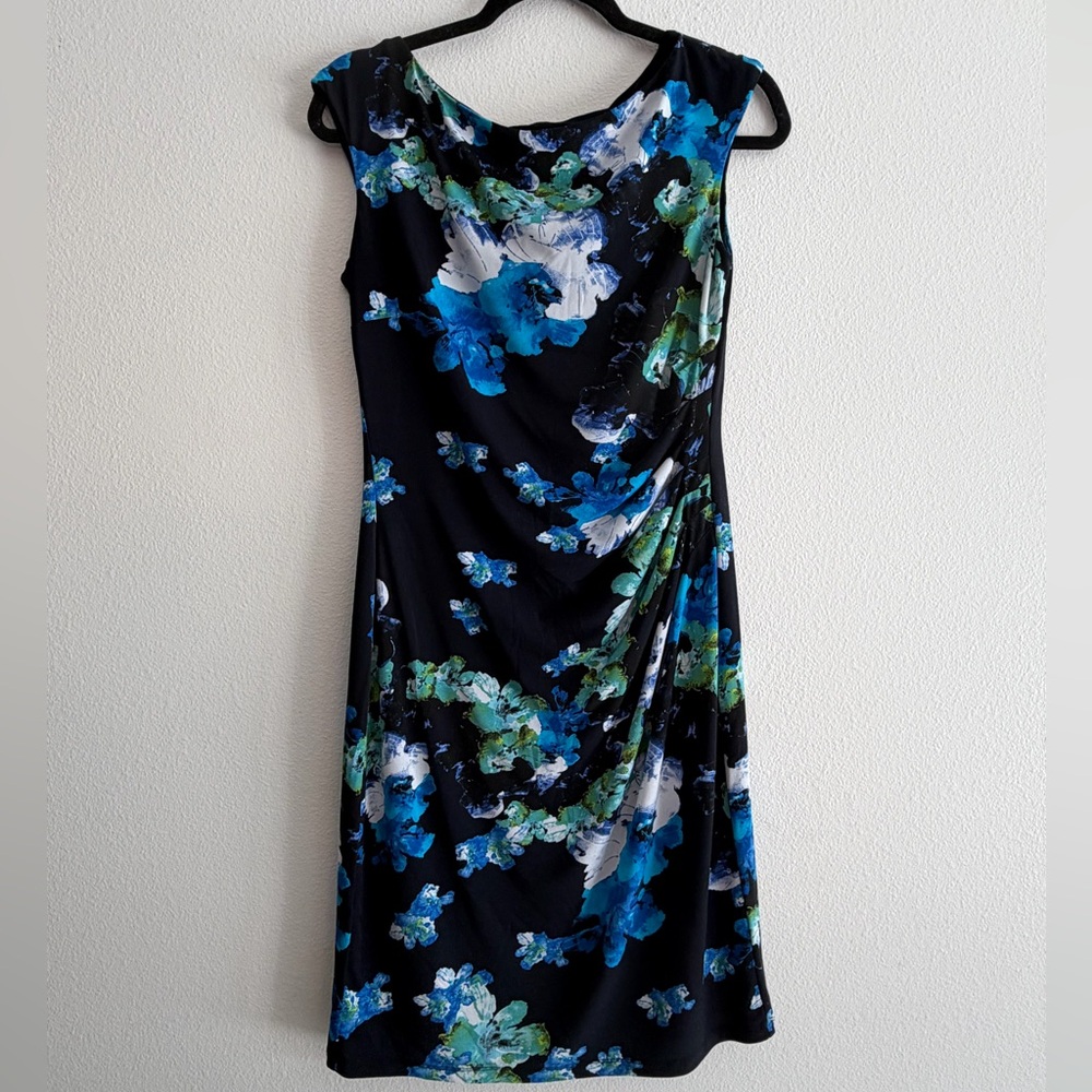 Lauren Ralph Lauren Navy Waterfall Dress